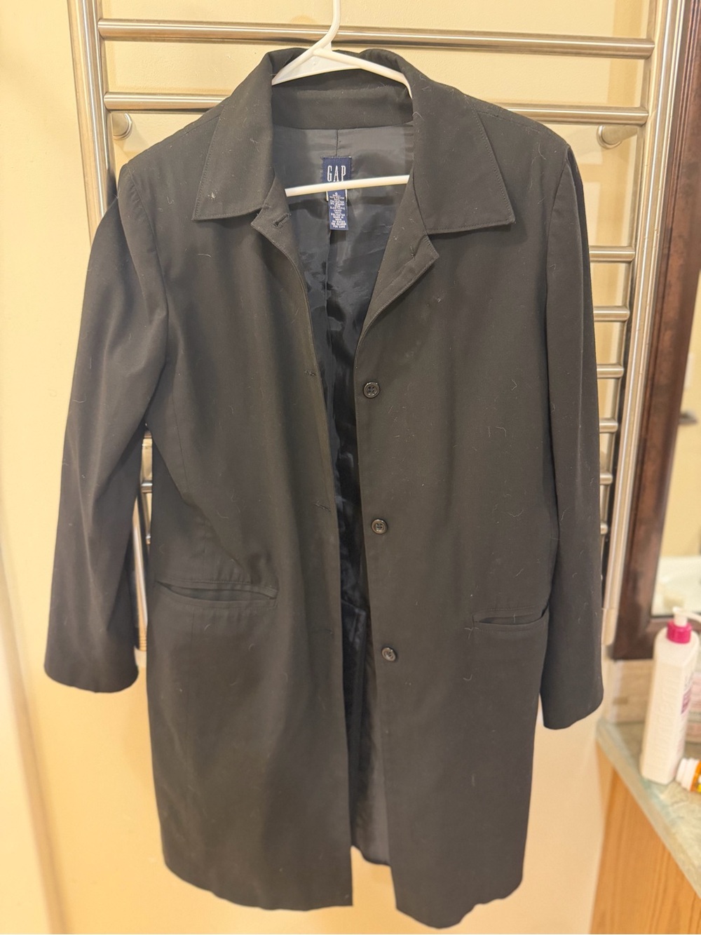 GAP Men's Black Trench Coat